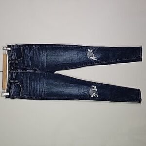 American Eagle dark wash next level stretch size 6 super high rise jeggings